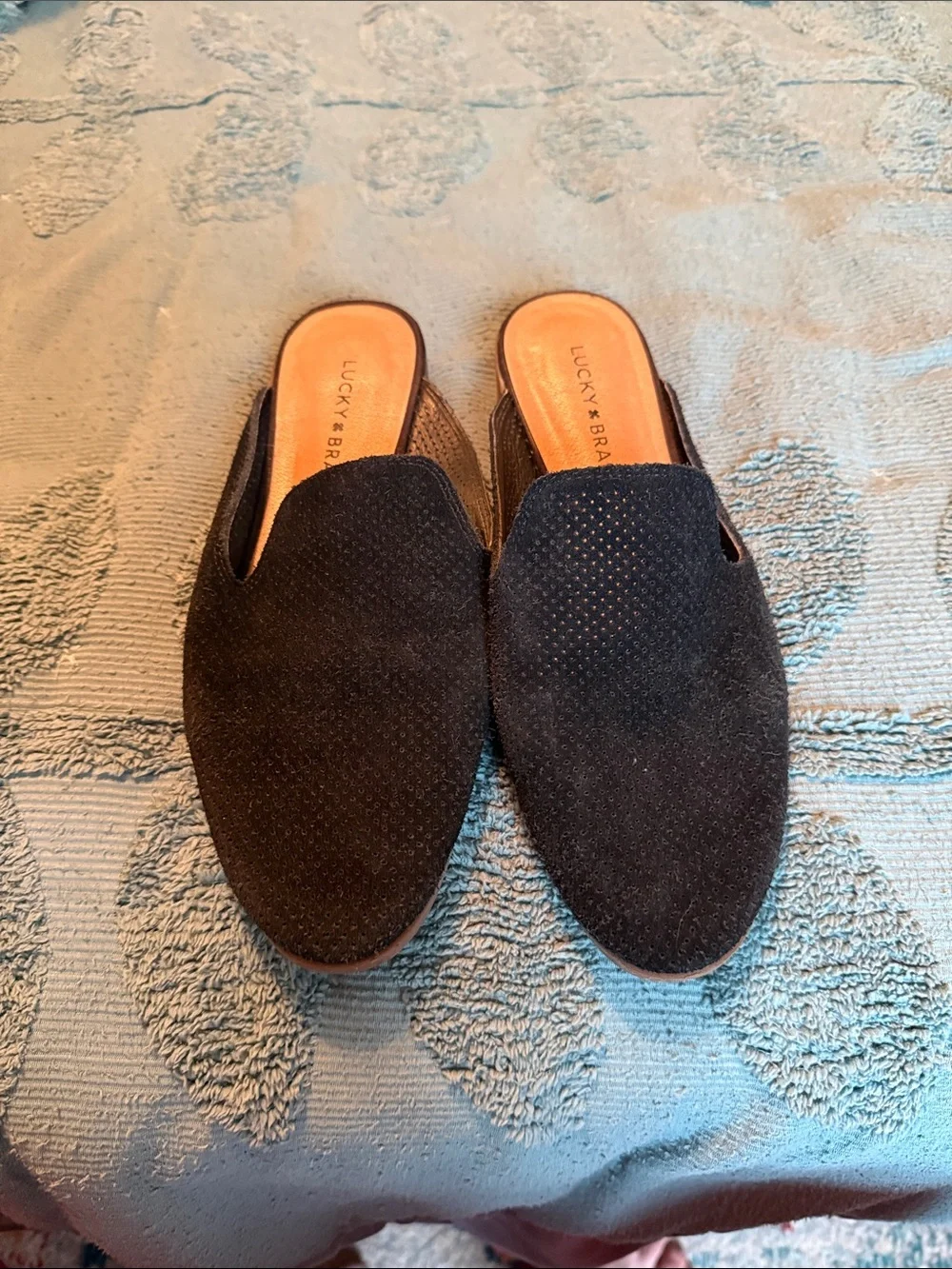 Lucky Brand Women's Black Suede Slip-On Loafers